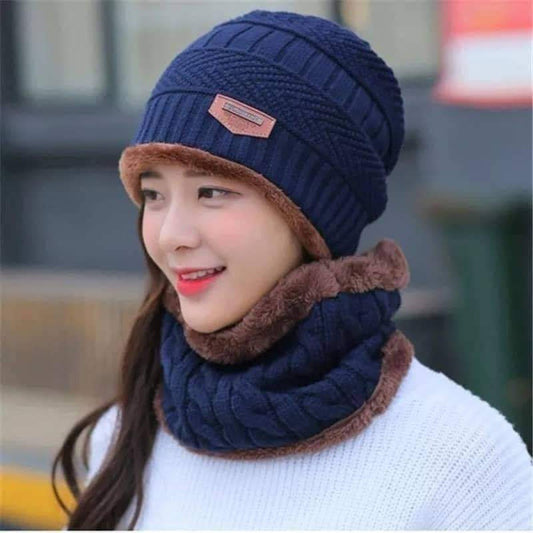 2-in-1 Muffler Cap – Stylish & Warm Winter Hat for Men & Women