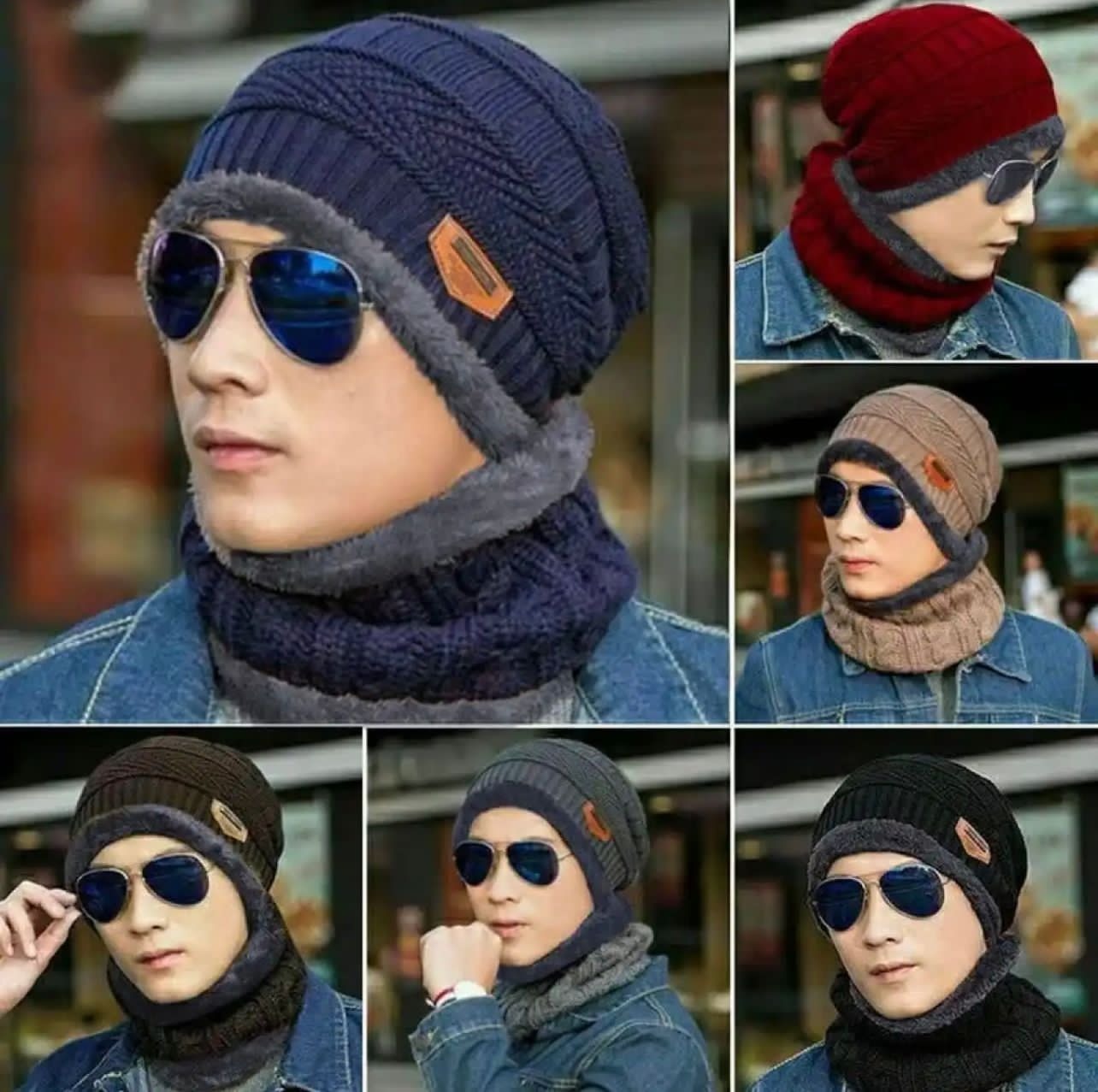 2-in-1 Muffler Cap – Stylish & Warm Winter Hat for Men & Women