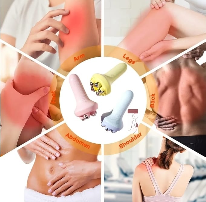 360° Roller Manual Massager – Handheld Massage Ball for Full Body Pain Relief