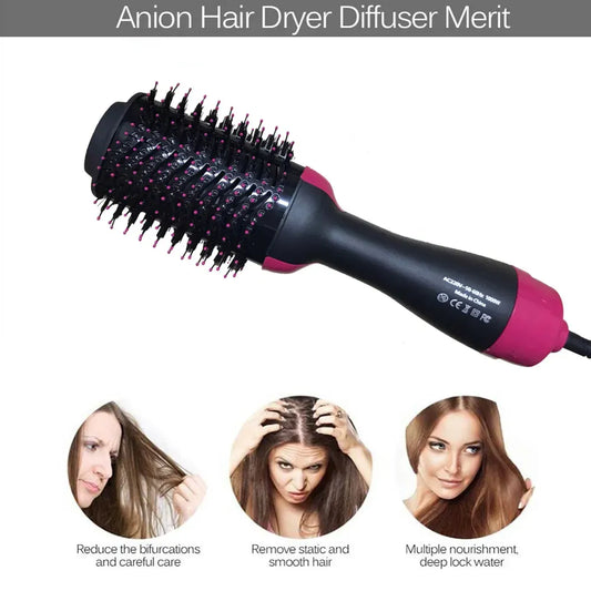 3-in-1 One Step Hot Air Brush Hair Dryer & Volumizing Styler