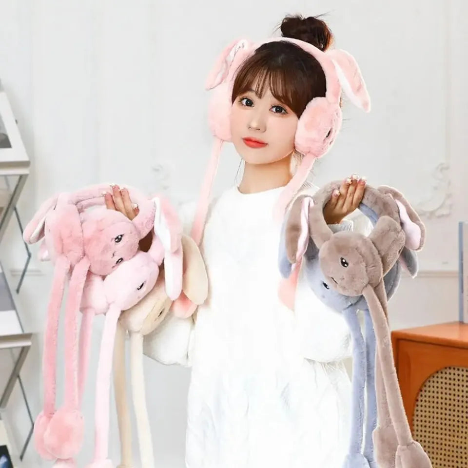Cute Bunny Earmuffs – Soft Plush Winter Ear Warmers