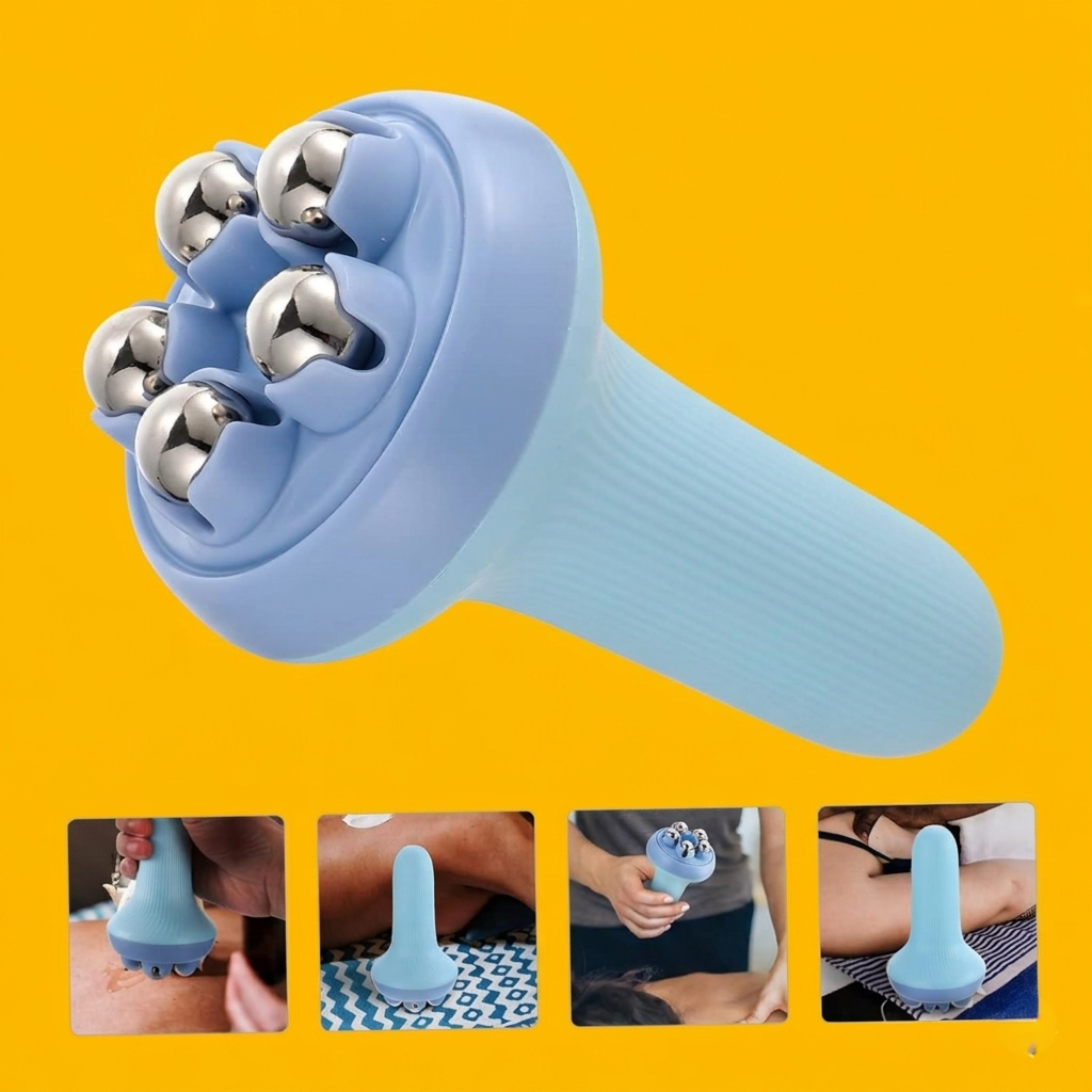 360° Roller Manual Massager – Handheld Massage Ball for Full Body Pain Relief